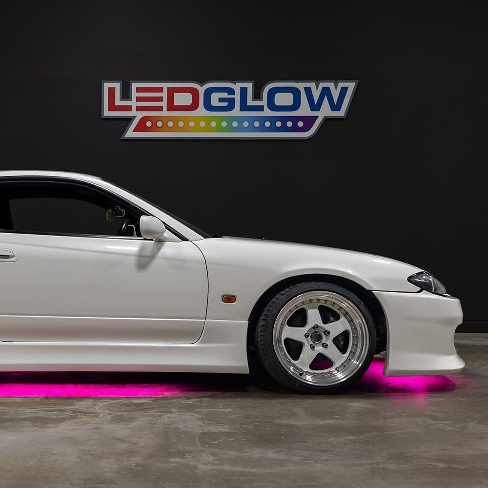 Kit de Iluminación LED Glow 4pc Rosa Slimline para Coche - 234 LEDs