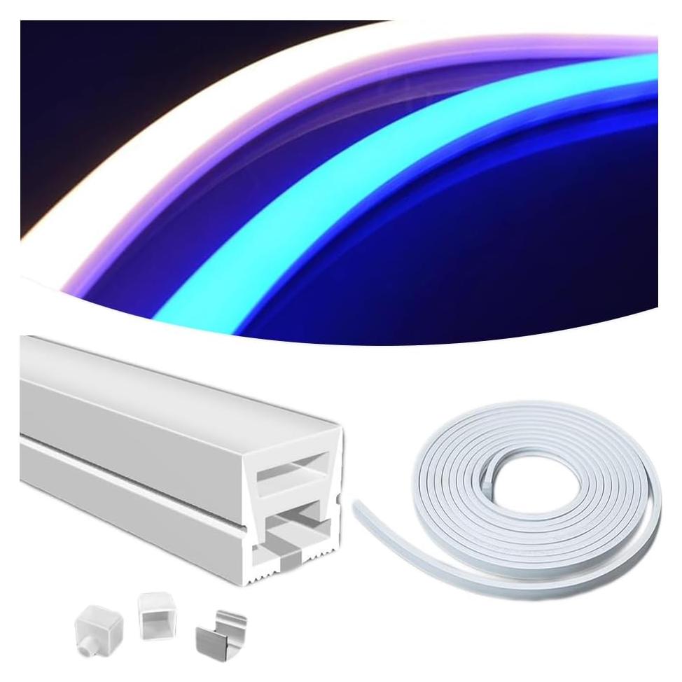 Canal Difusor LED de Silicona DGLILUAN 5m Impermeable 8x8mm