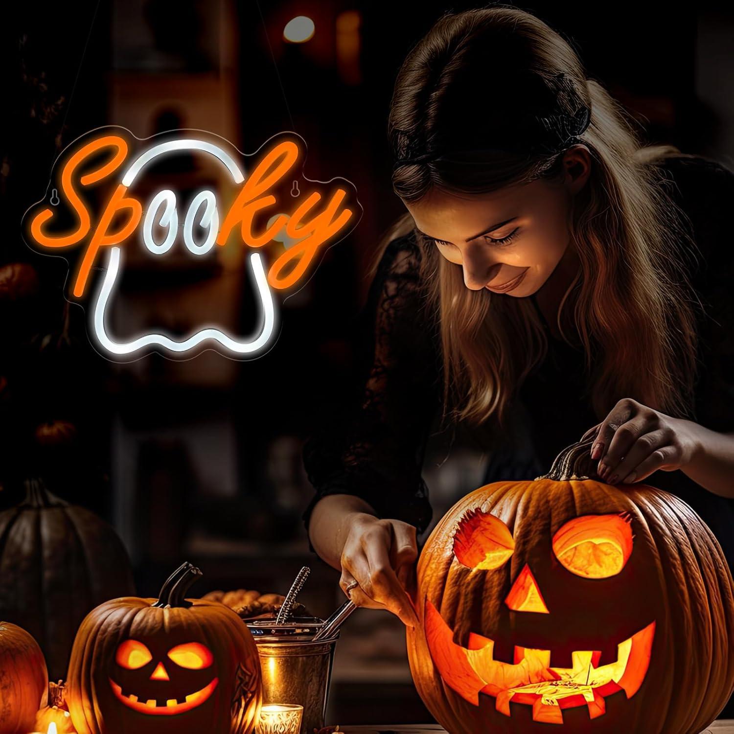 Luz de Neón Espeluznante Halloween Baquler 30x21 cm LED