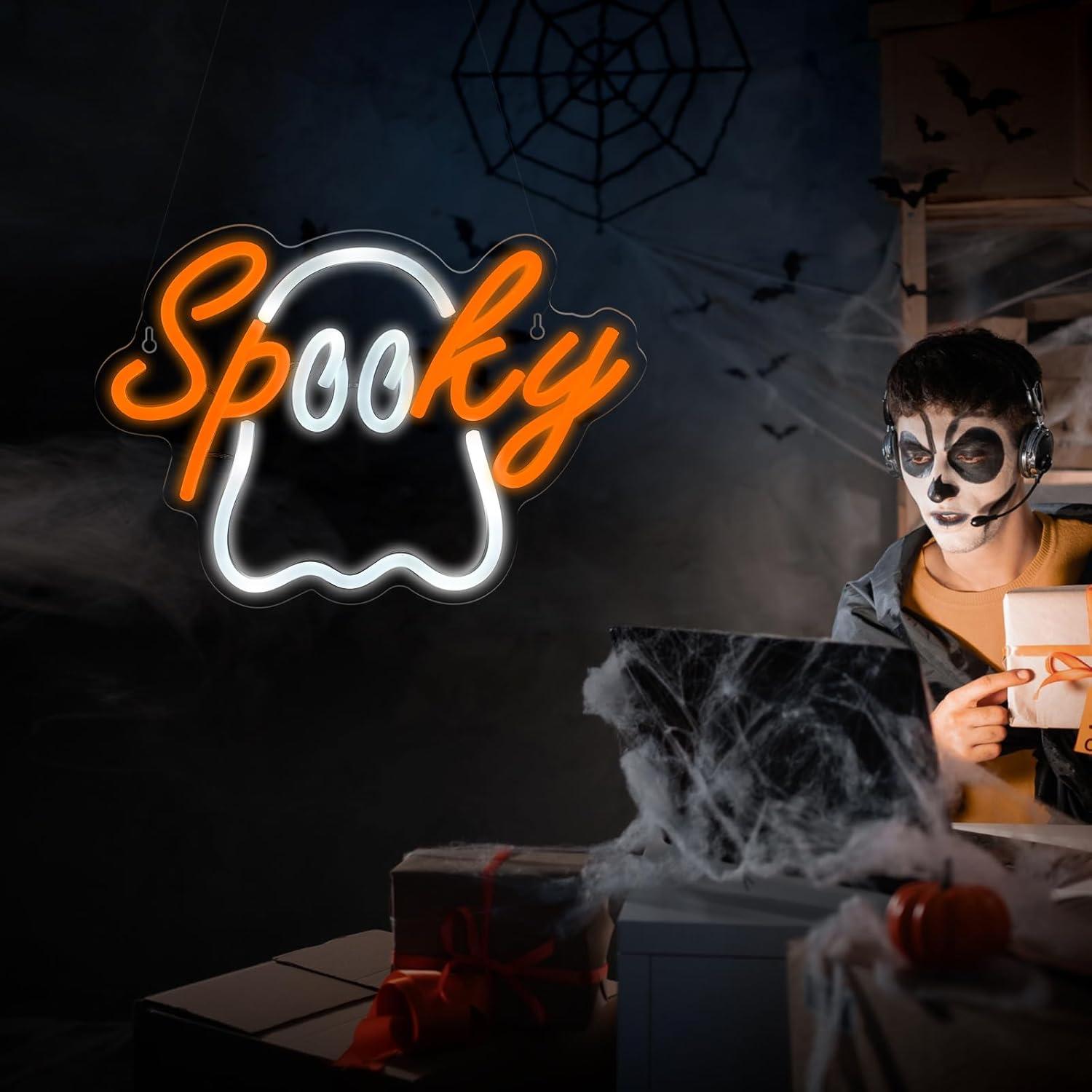 Luz de Neón Espeluznante Halloween Baquler 30x21 cm LED