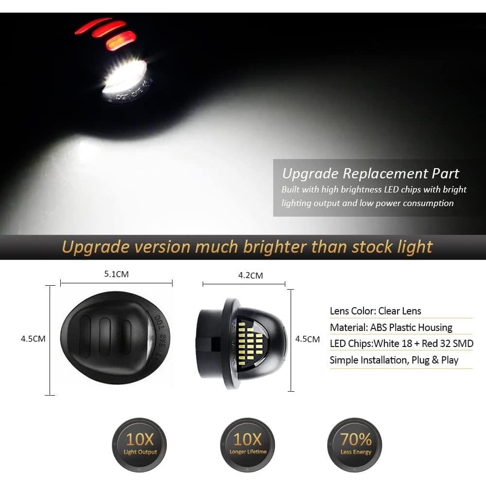 Luces de Placa de Licencia LED D-Lumina para Ford 1990-2014