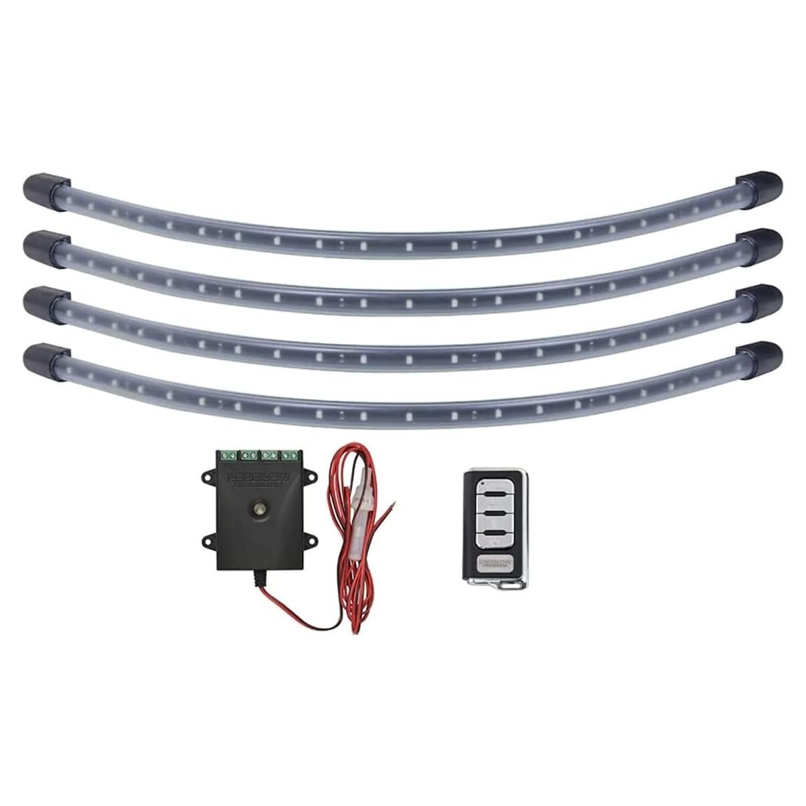 Kit de Iluminación LEDGlow Rojo para Carritos de Golf - 4 Piezas