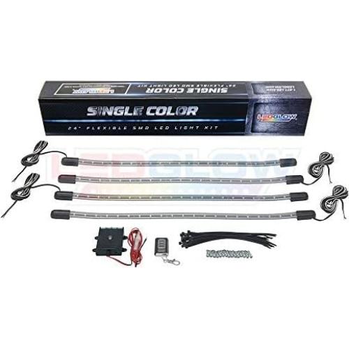 Kit de Iluminación LEDGlow Rojo para Carritos de Golf - 4 Piezas
