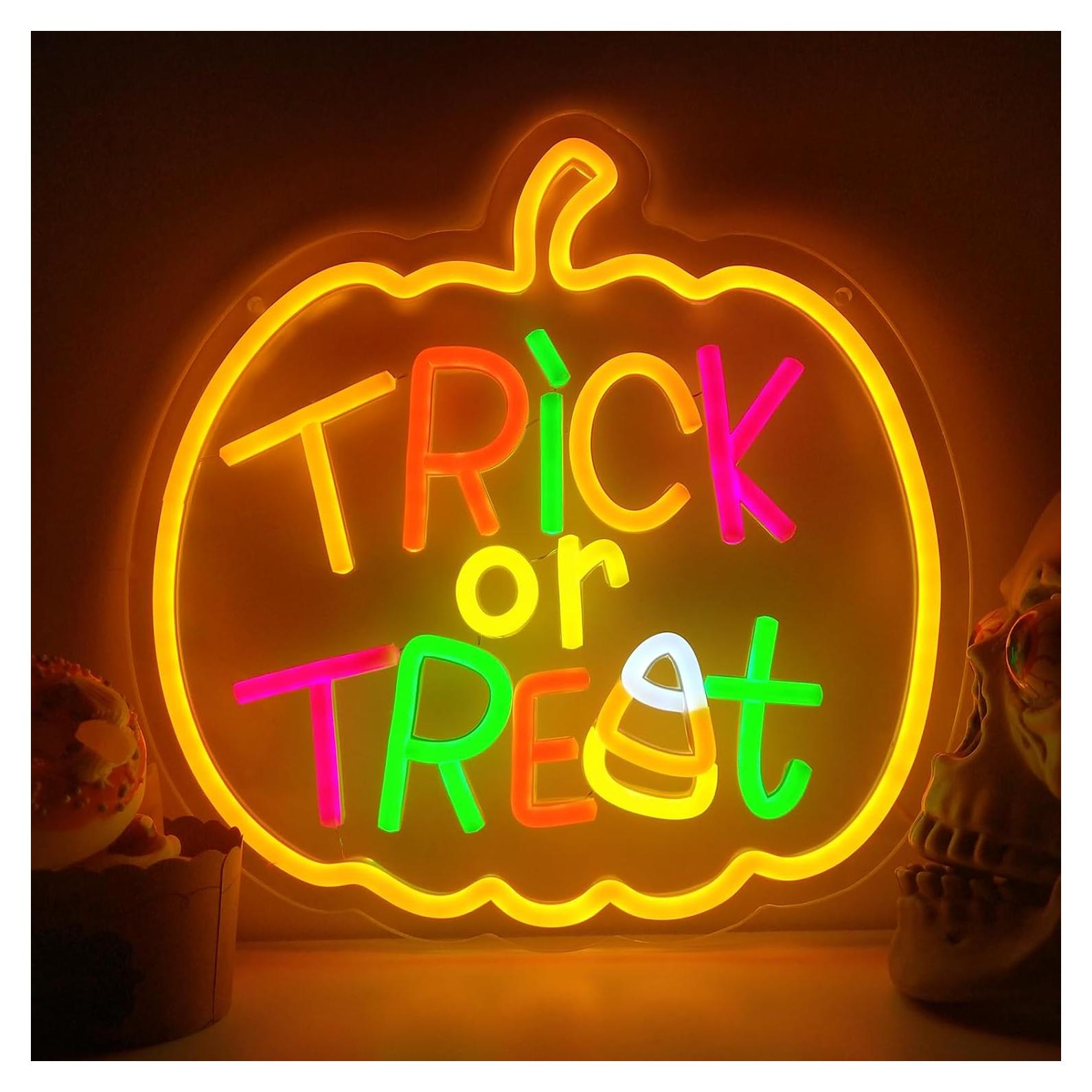 Luz de Neón LED Calabaza Halloween Regulable USB 30.99x30.48cm