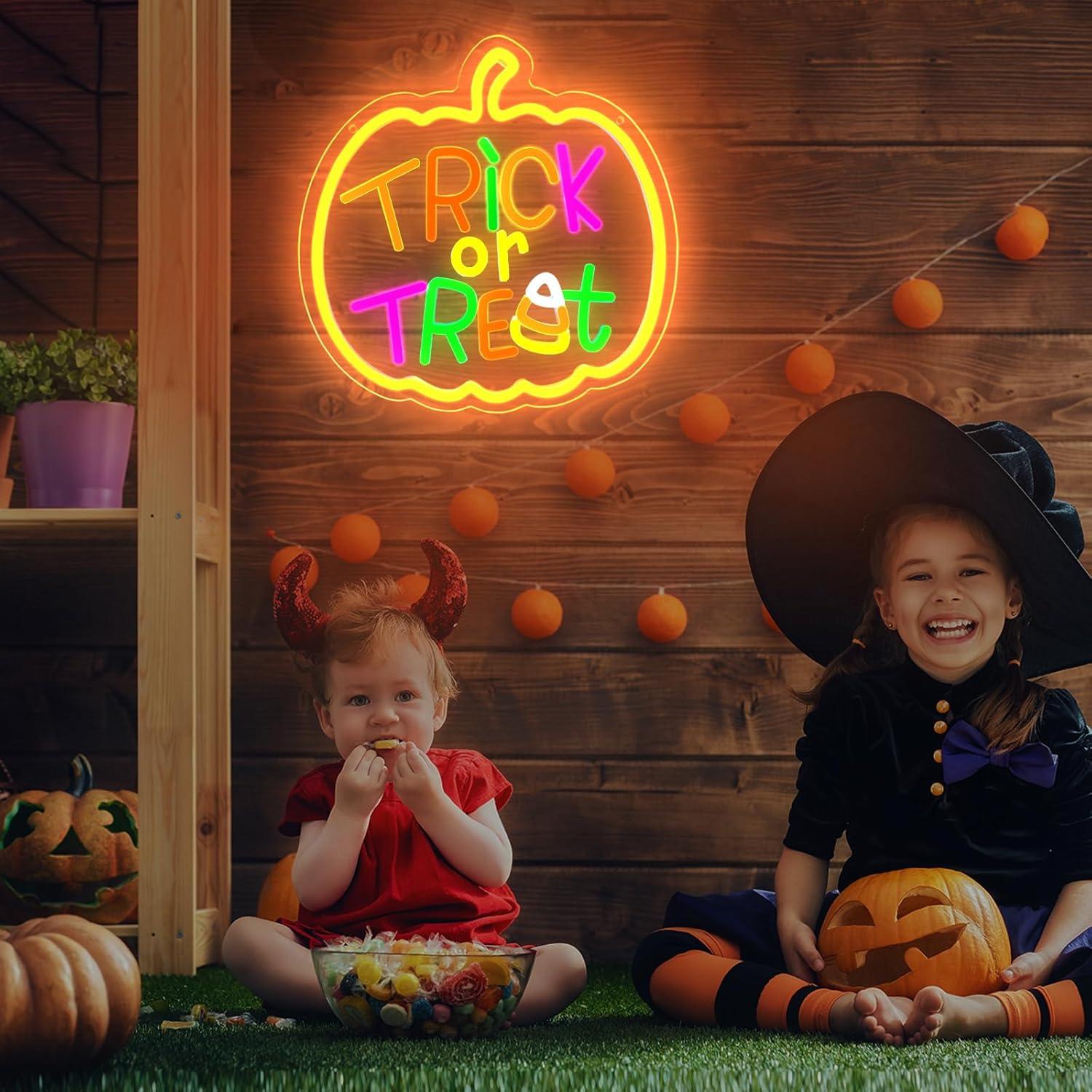 Luz de Neón LED Calabaza Halloween Regulable USB 30.99x30.48cm