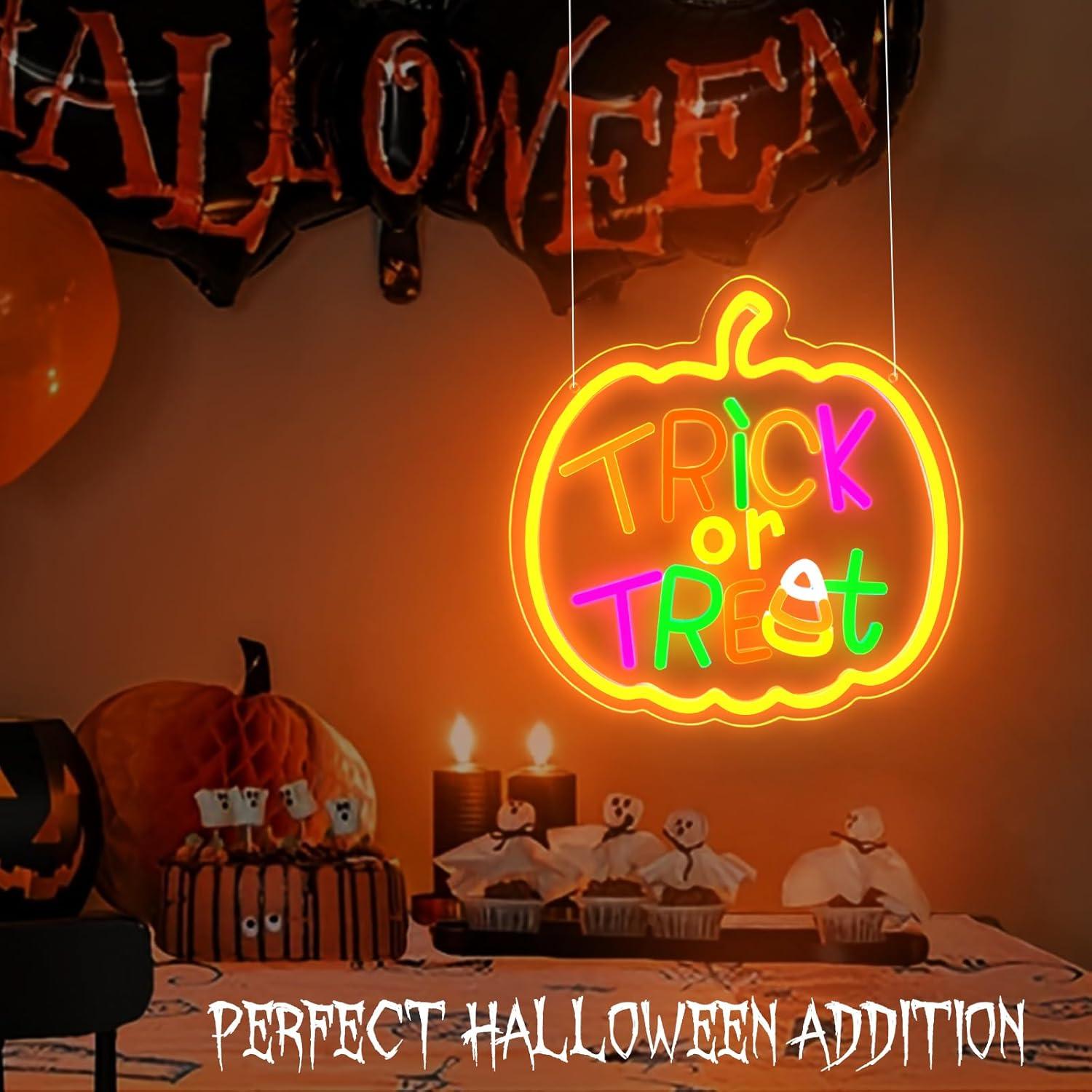 Luz de Neón LED Calabaza Halloween Regulable USB 30.99x30.48cm