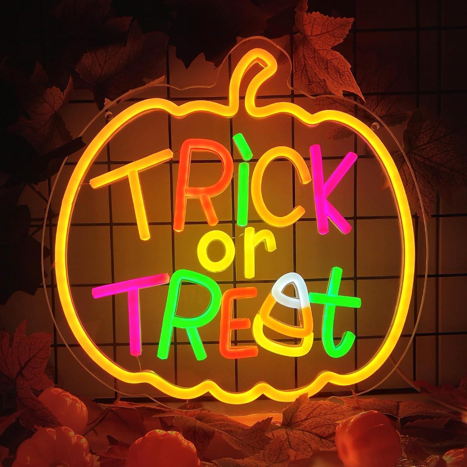 Luz de Neón LED Calabaza Halloween Regulable USB 30.99x30.48cm