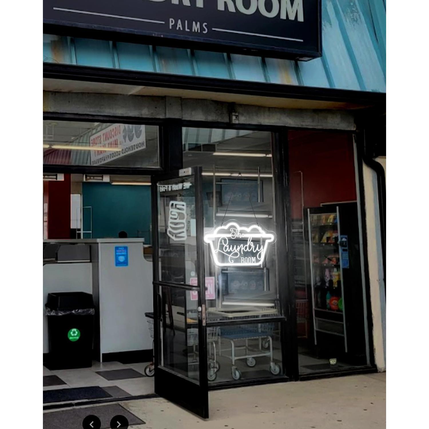 Letrero de Neón LED Lavandería MinIeoh 40.64x26.16cm USB