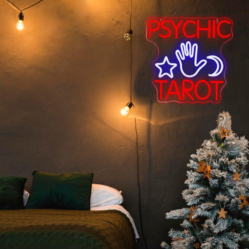 Cartel de Neón Tarot Psíquico Symone 33x32.5 cm USB Regulable