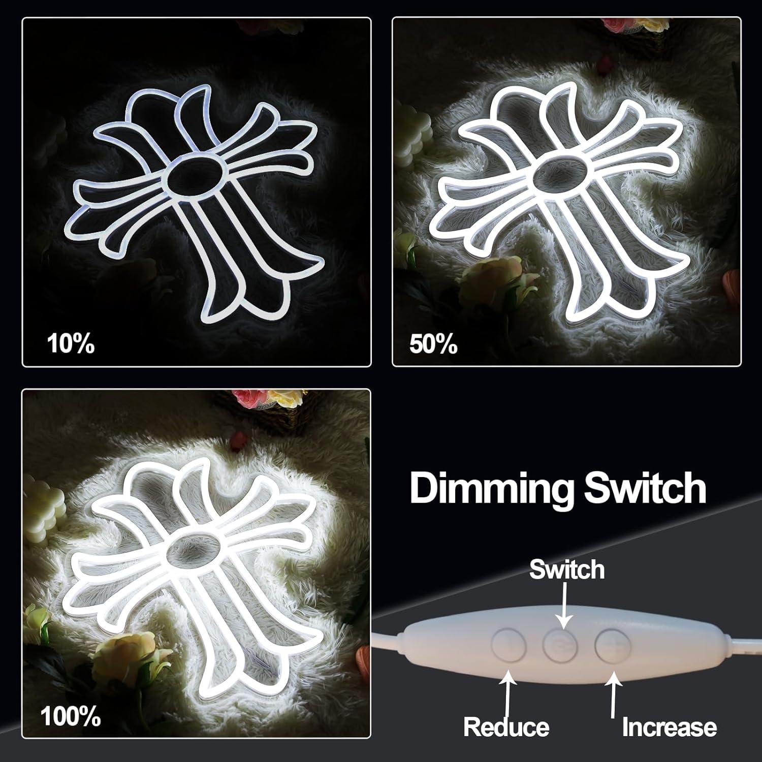 Cartel Neón LED Cruz Jesalah 34x35 cm Luz Decorativa