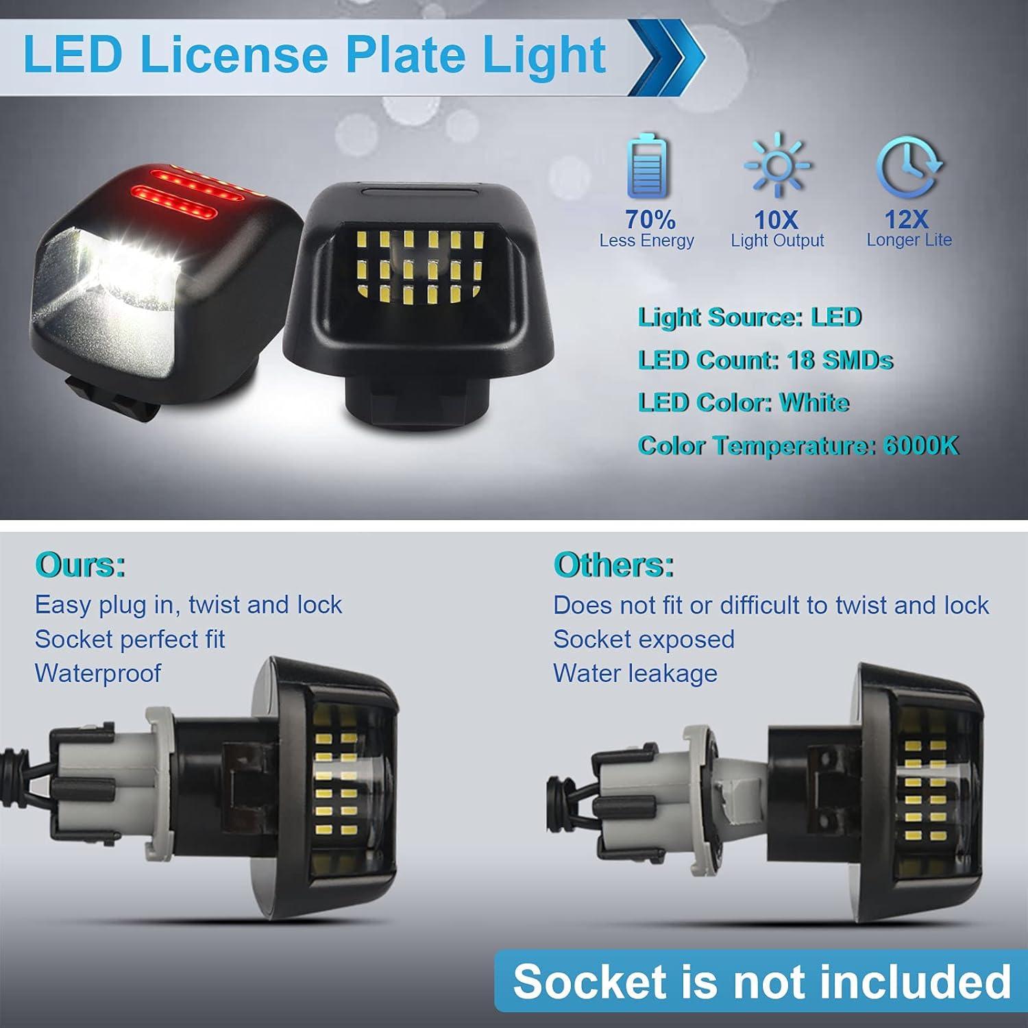 Luces de Matrícula LED MbuyDIY 6000K para Nissan y Suzuki - Paquete de 2