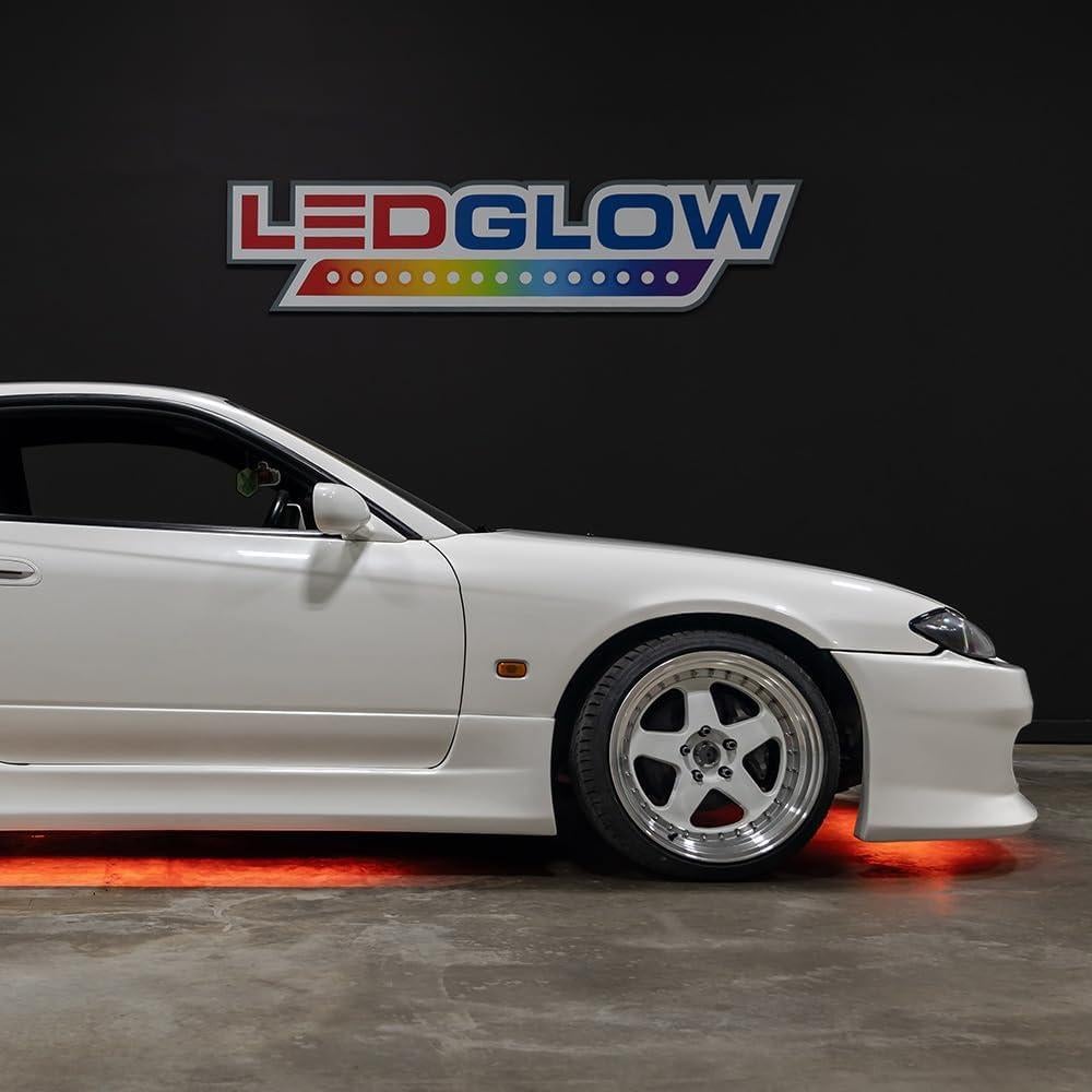 Kit de Iluminación LED Bajo Carro LEDGlow Naranja 4 Piezas