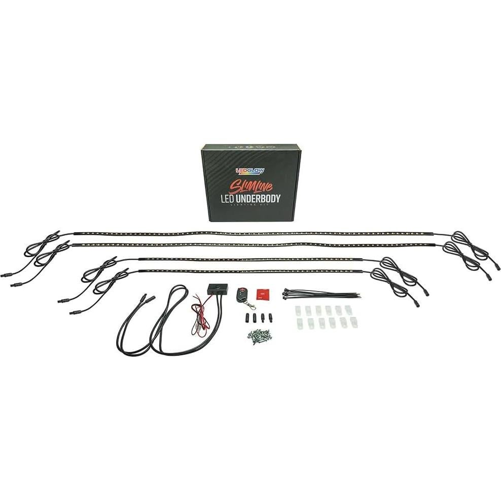 Kit de Iluminación LED Bajo Carro LEDGlow Naranja 4 Piezas