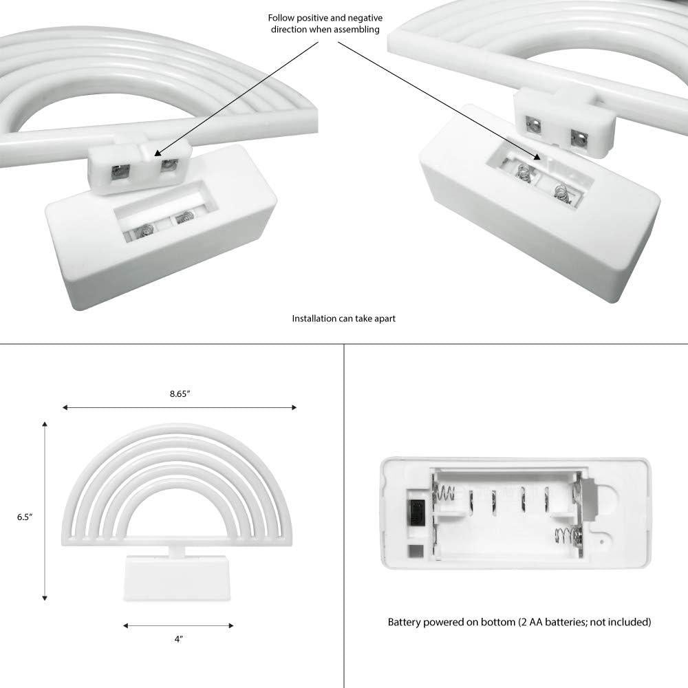 Lámpara de Neón LED Arcoíris Isaac Jacobs 16.5x21.9cm