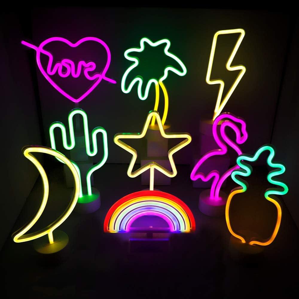 Lámpara de Neón LED Arcoíris Isaac Jacobs 16.5x21.9cm