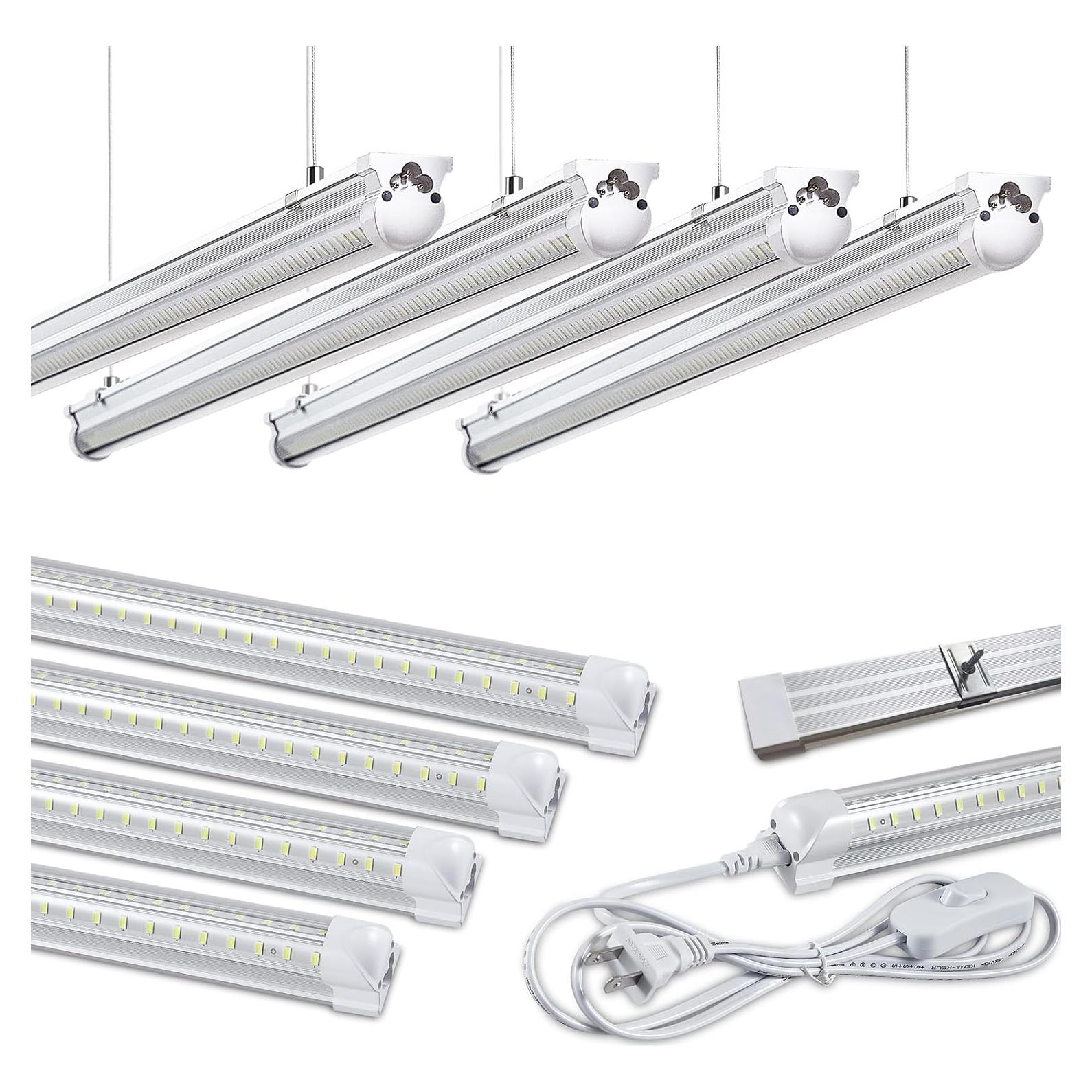8 Pack Luz LED T8 4FT Skymoatled 50W 7500LM 6000K