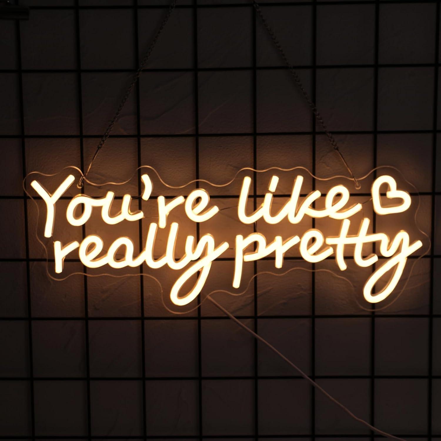 Letrero de Neón LED Eres Como Realmente Bonita 39.88x13.97cm