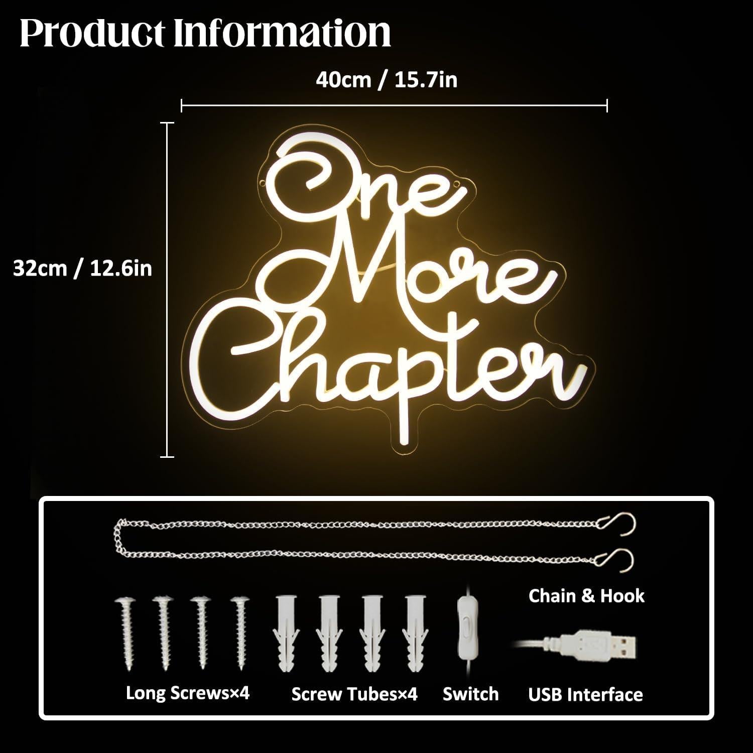 Letrero Neón LED Leer Libros CKTBLEY 40x32 cm Blanco Cálido