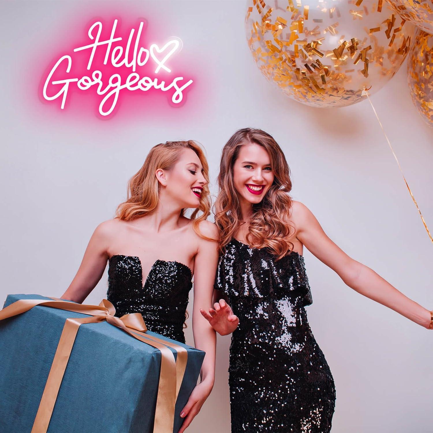 Lámpara LED de Neón Rosa Hola Preciosa KUUNEON 40.64cm