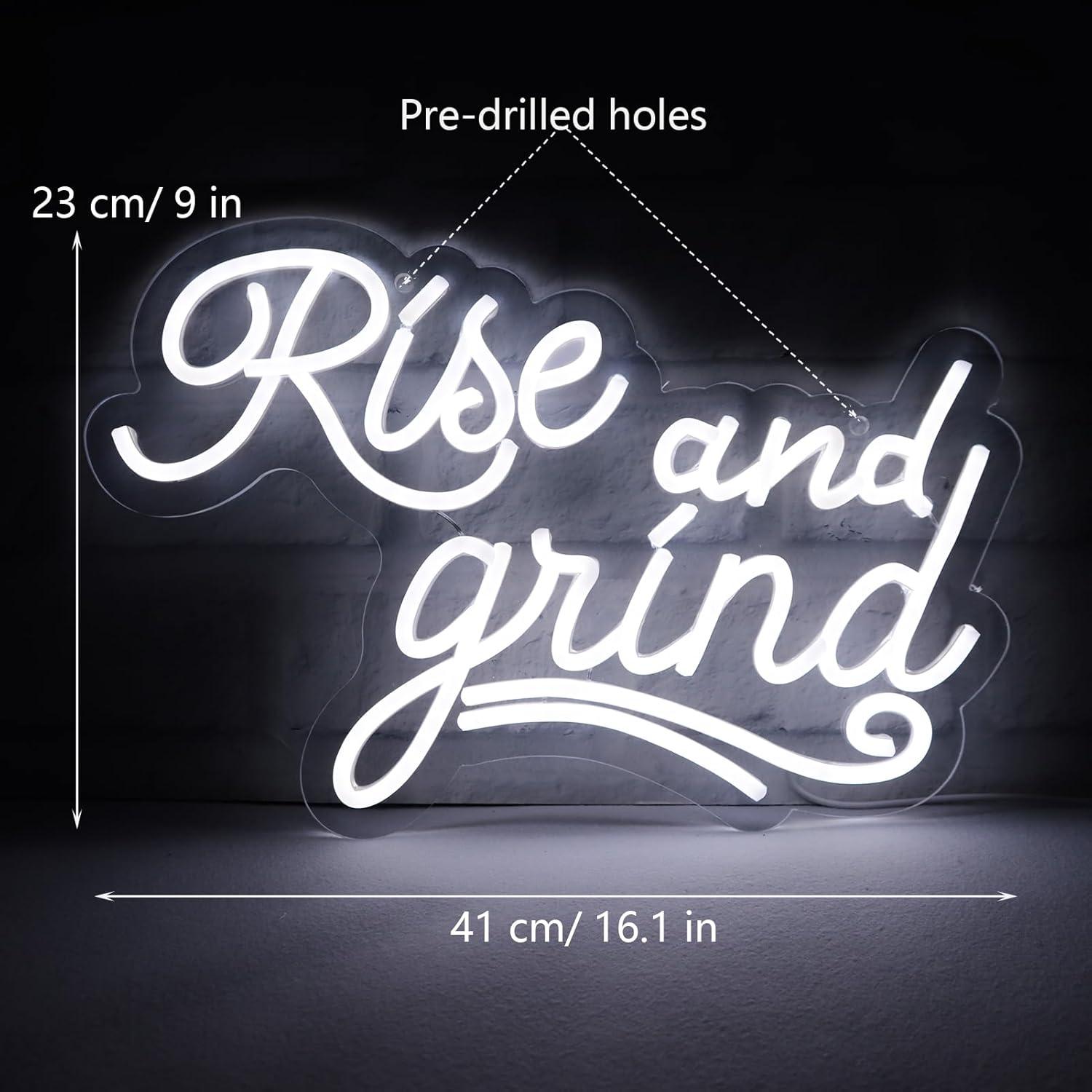 Cartel de Neón JFLLamp Levántate y Muele 22.9x40.9cm LED