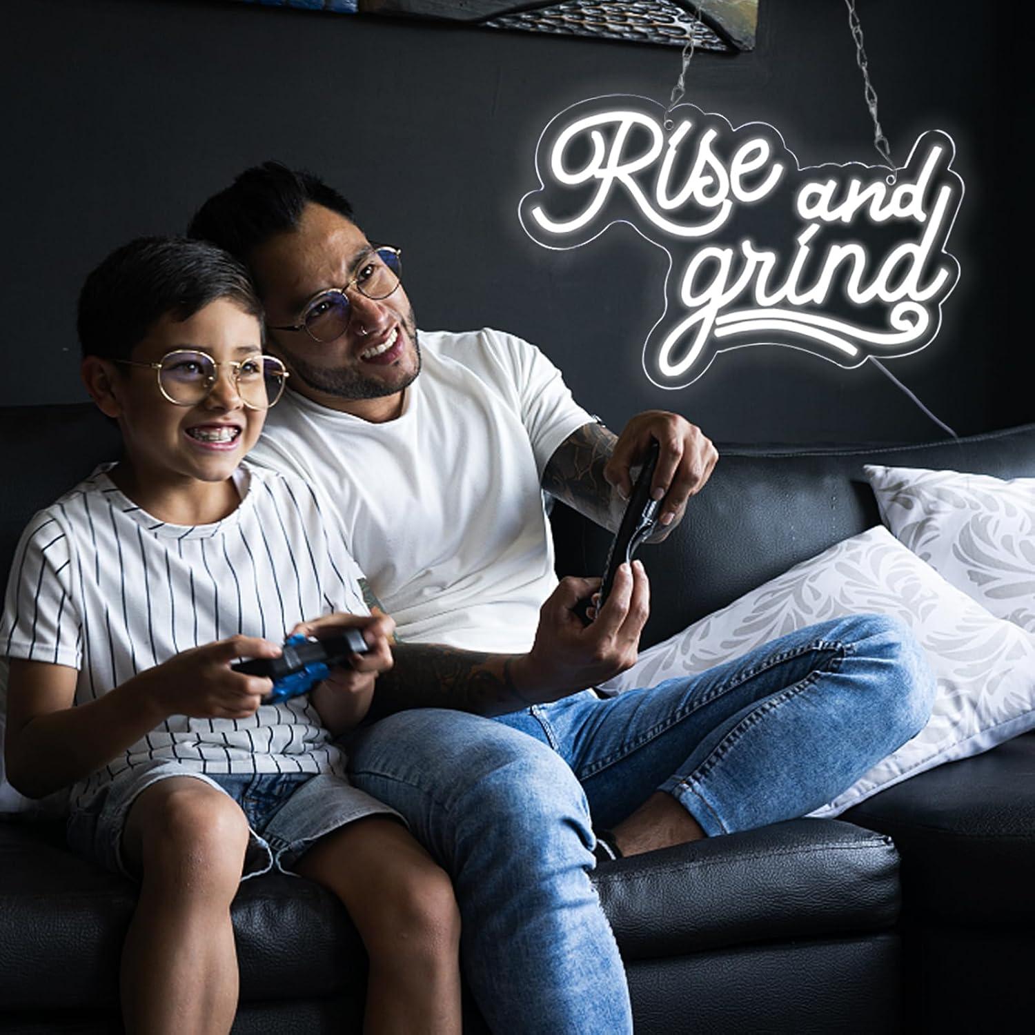 Cartel de Neón JFLLamp Levántate y Muele 22.9x40.9cm LED