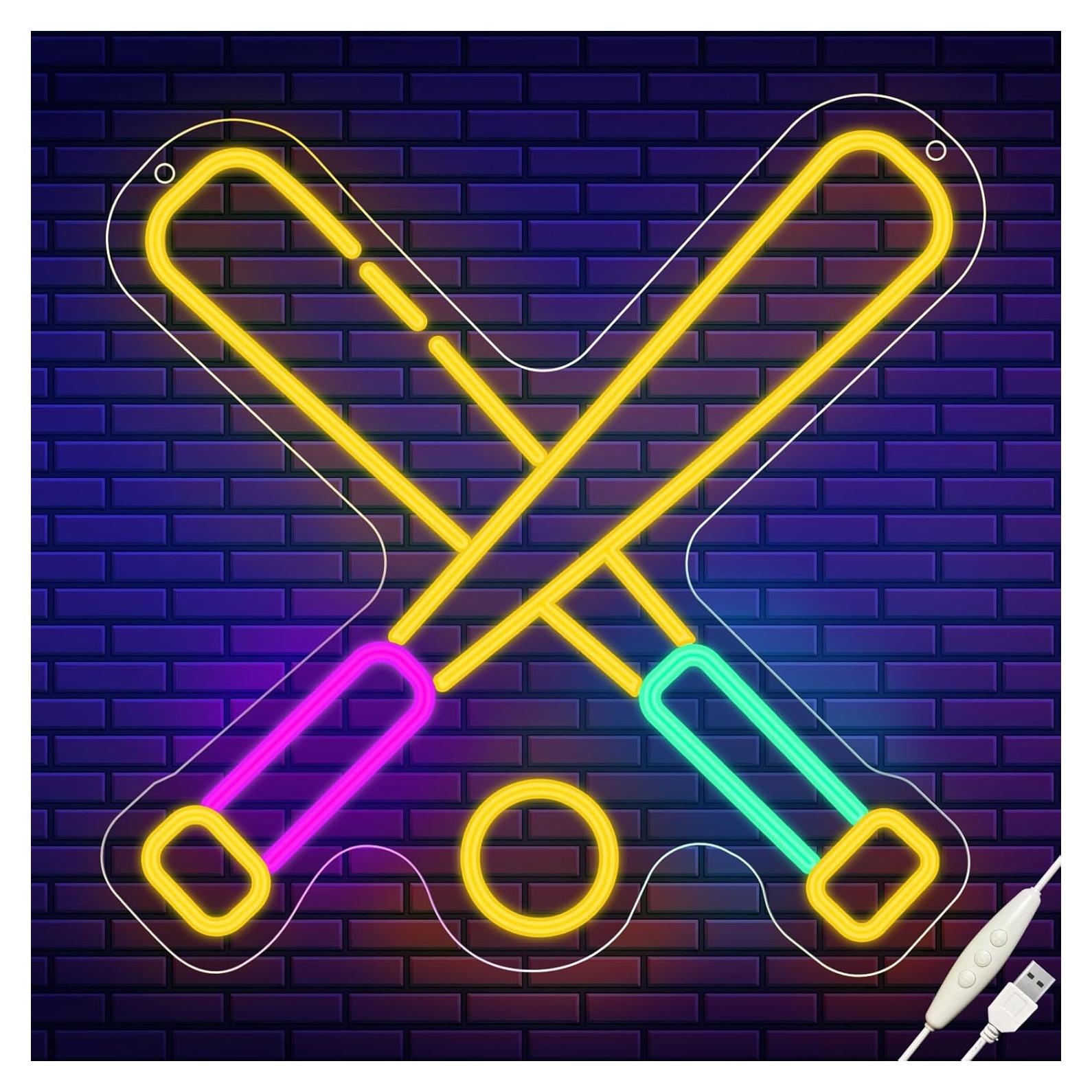 Luz de Neón LED Wootfairy Béisbol 35x35cm Regulable