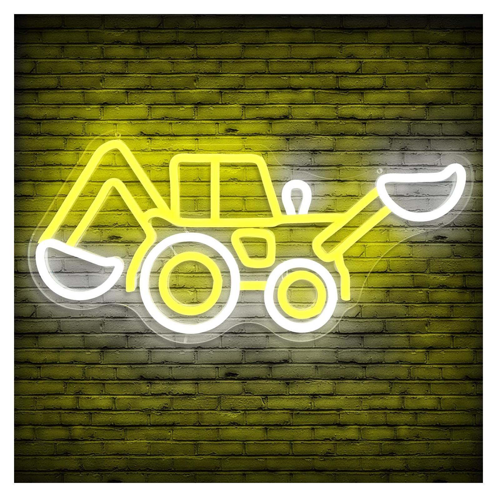 Luz de Neón Excavadora LED Dimmable 30x10 cm para Pared