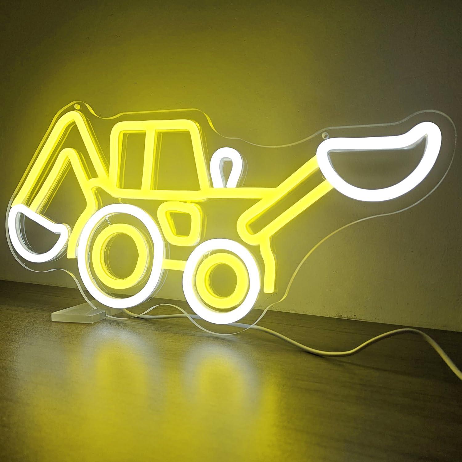 Luz de Neón Excavadora LED Dimmable 30x10 cm para Pared