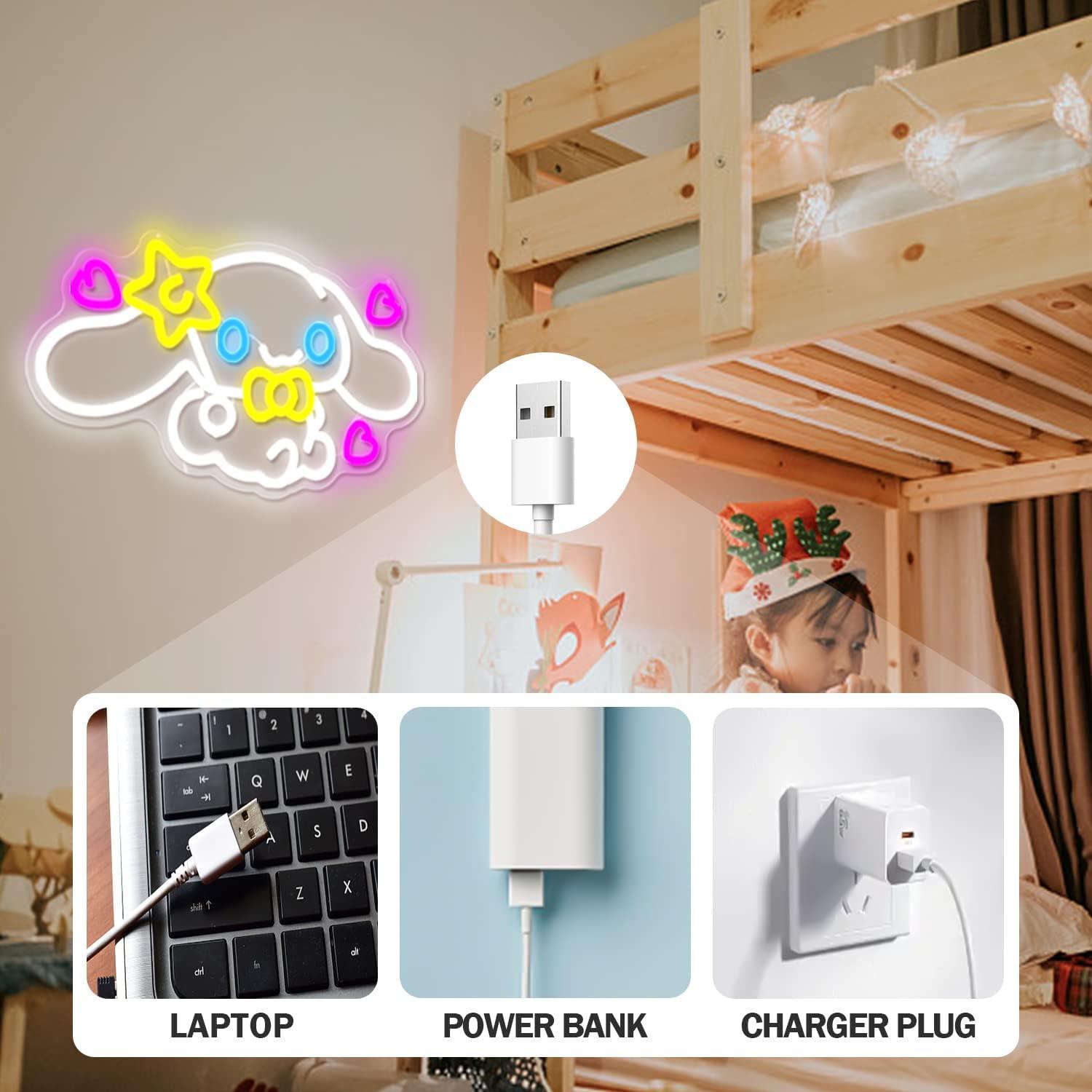 Luz de Neón LED Anime OvoNinn 40x22 cm Regulable