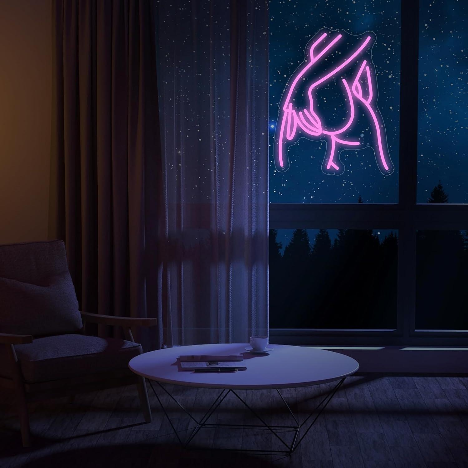 Letrero de Neón LED Moneter Dama 33x41 cm Decoración