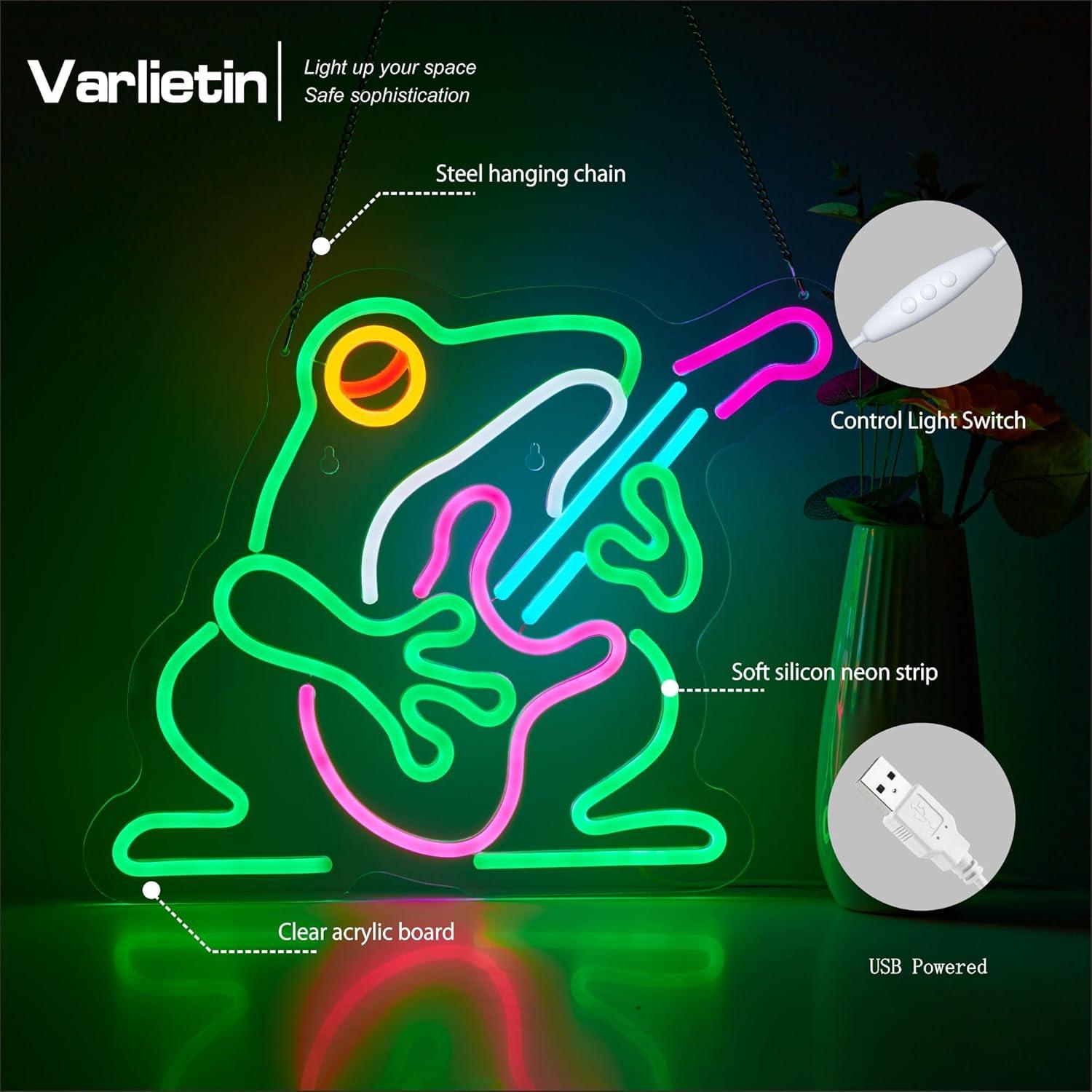 Cartel de Neón LED Rana Vaquera VarLietin 40x32 cm