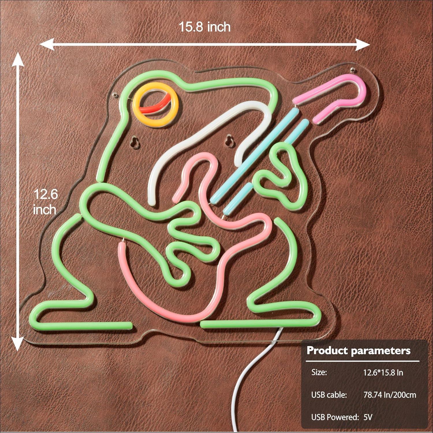 Cartel de Neón LED Rana Vaquera VarLietin 40x32 cm
