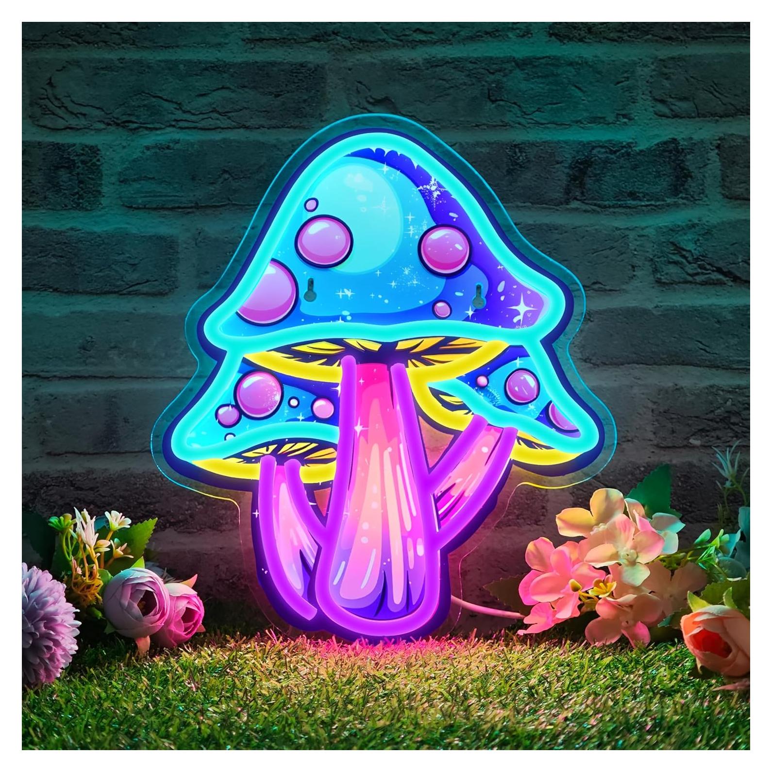 Luz de Neón LED Hongo Regulable JIARODEY 24.9x29.5cm