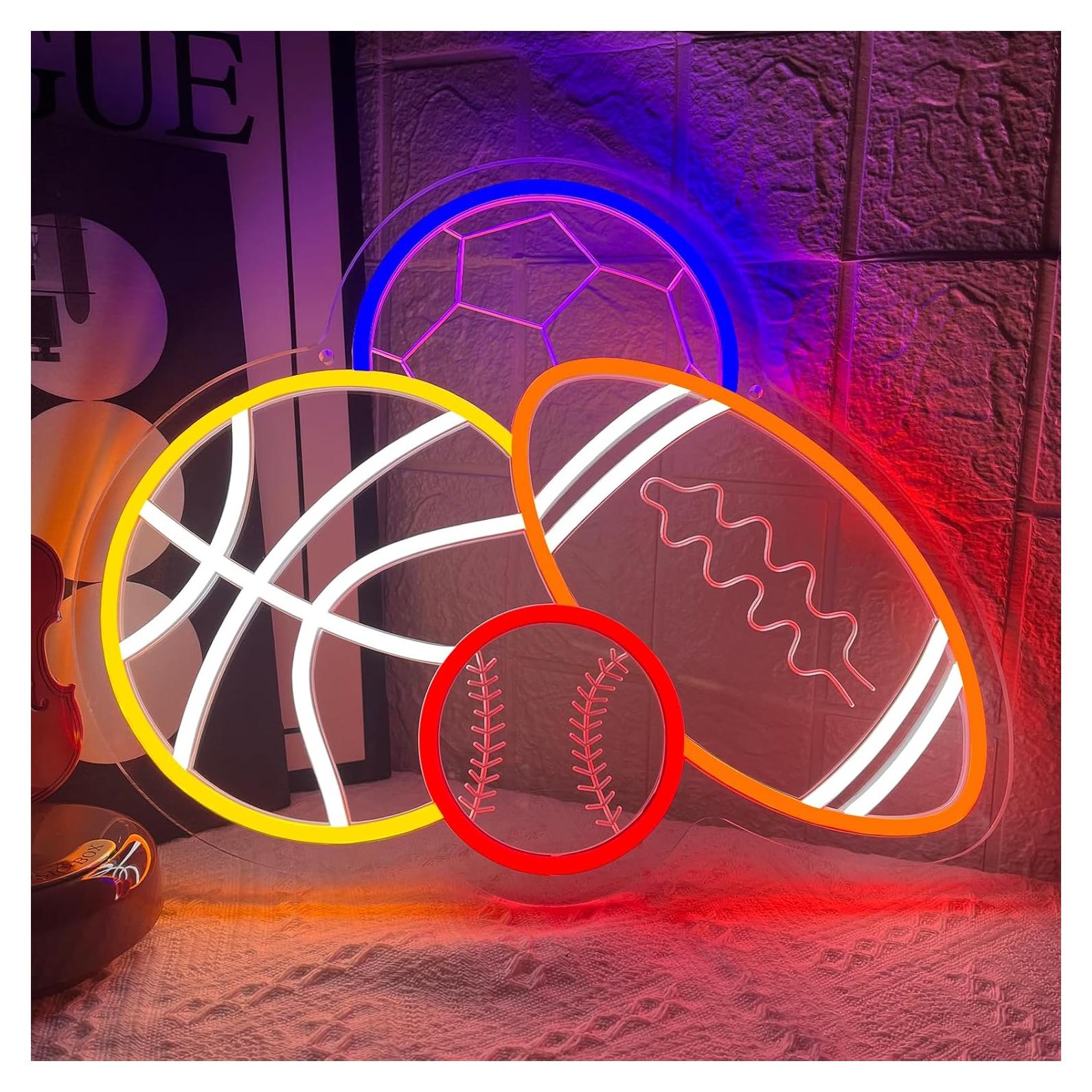 Señal Neón Temática Deportiva WHHD 40x33cm LED Ajustable