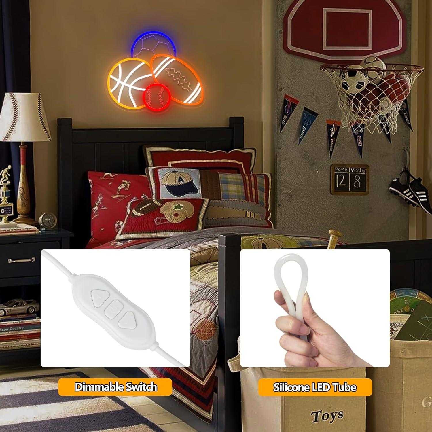 Señal Neón Temática Deportiva WHHD 40x33cm LED Ajustable