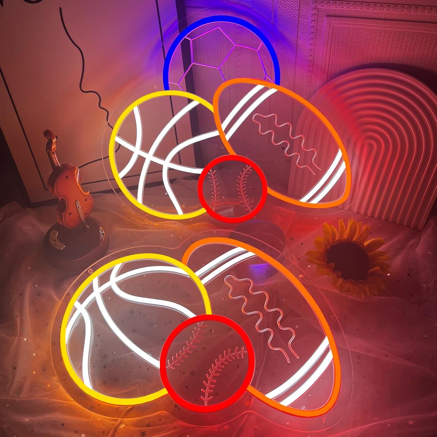 Señal Neón Temática Deportiva WHHD 40x33cm LED Ajustable