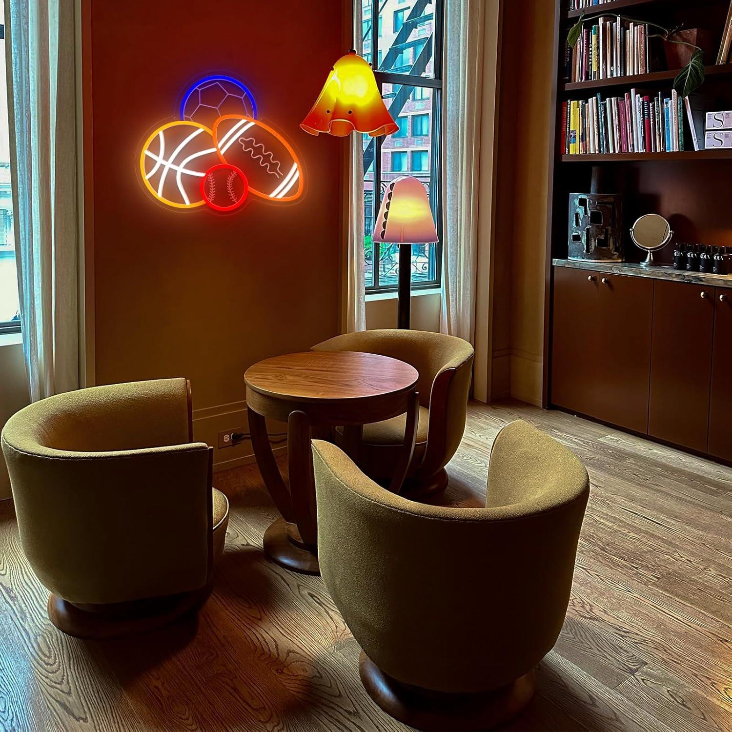 Señal Neón Temática Deportiva WHHD 40x33cm LED Ajustable