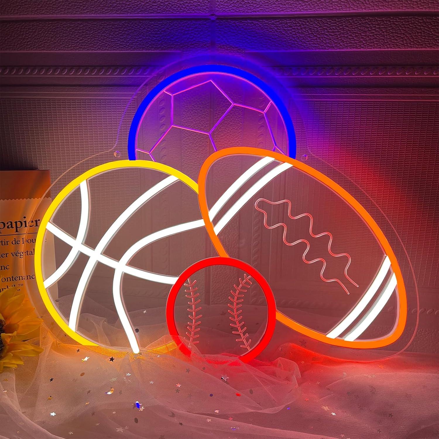 Señal Neón Temática Deportiva WHHD 40x33cm LED Ajustable