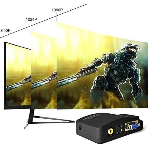 Adaptador RCA a VGA M MAKETHEONE - Convertidor AV a VGA