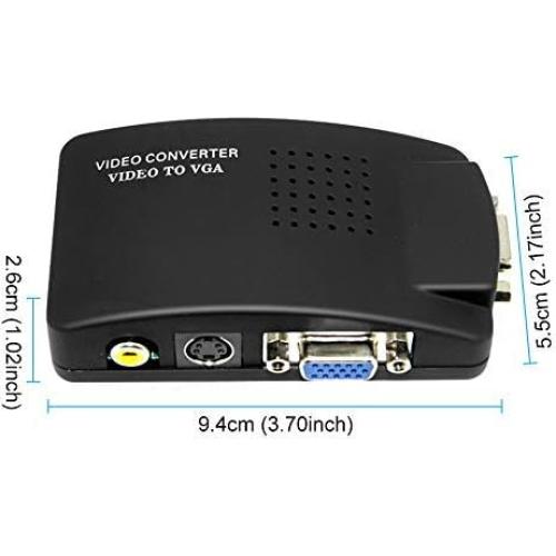 Adaptador RCA a VGA M MAKETHEONE - Convertidor AV a VGA