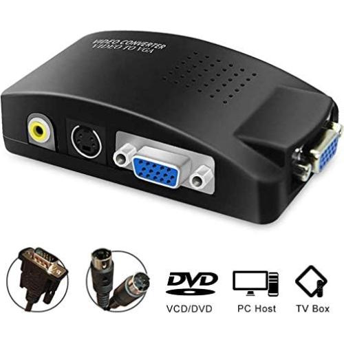 Adaptador RCA a VGA M MAKETHEONE - Convertidor AV a VGA