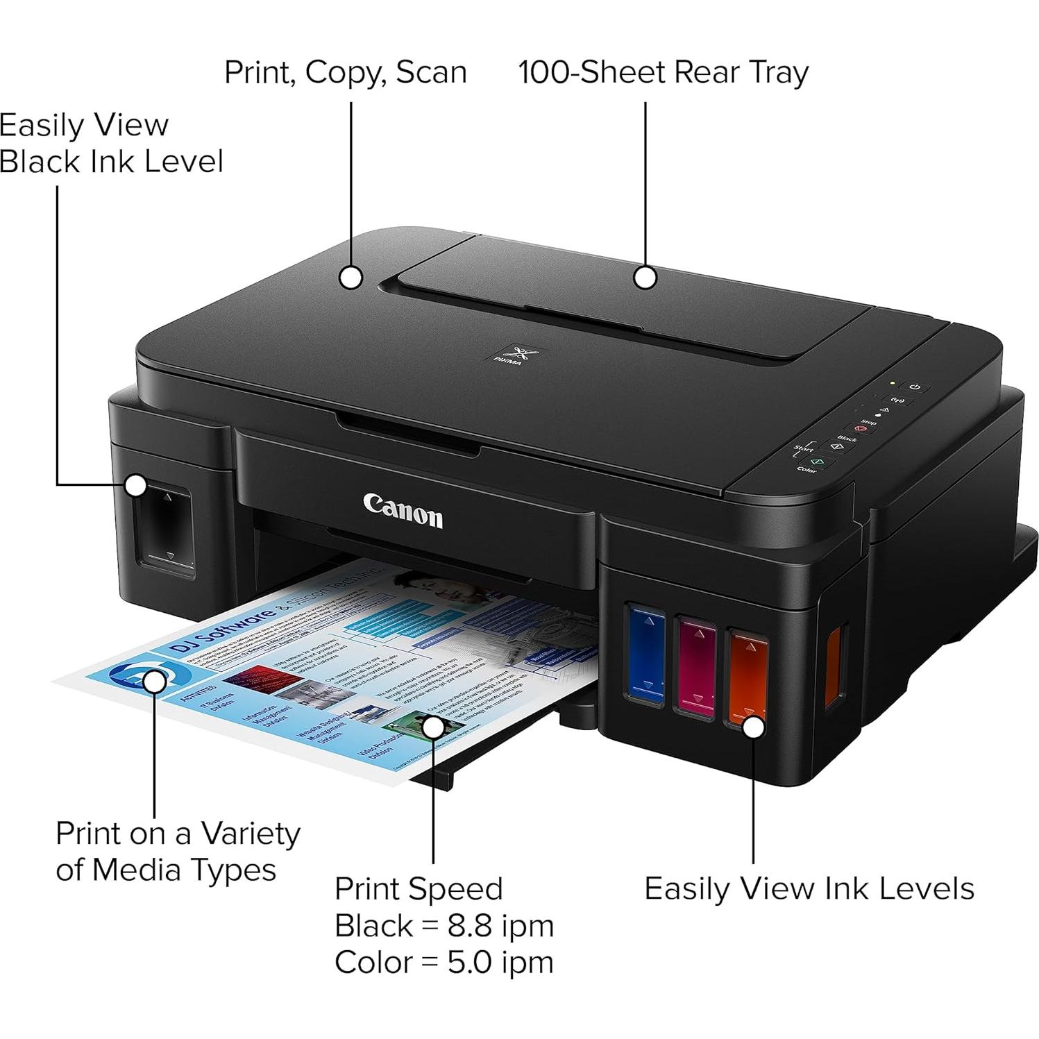Impresora Canon G3200 MegaTank Todo en Uno Inalámbrica