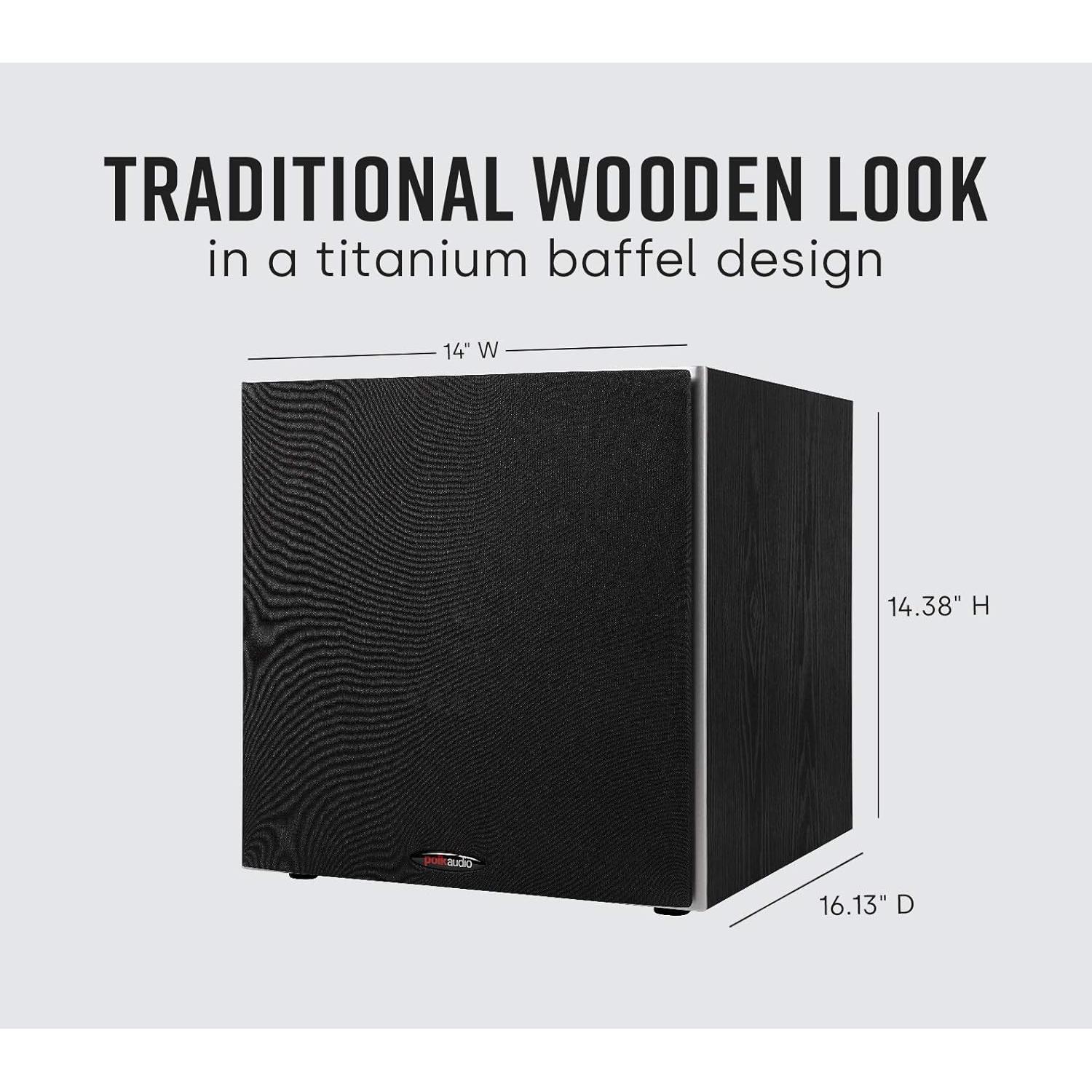 Subwoofer Potenciado Polk Audio PSW10 10" 100W para Teatro en Casa
