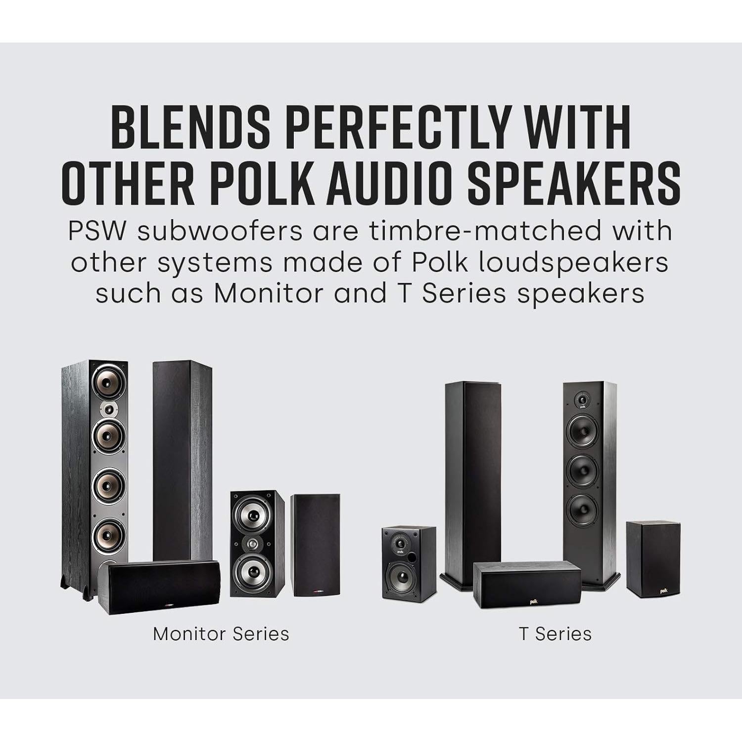 Subwoofer Potenciado Polk Audio PSW10 10" 100W para Teatro en Casa