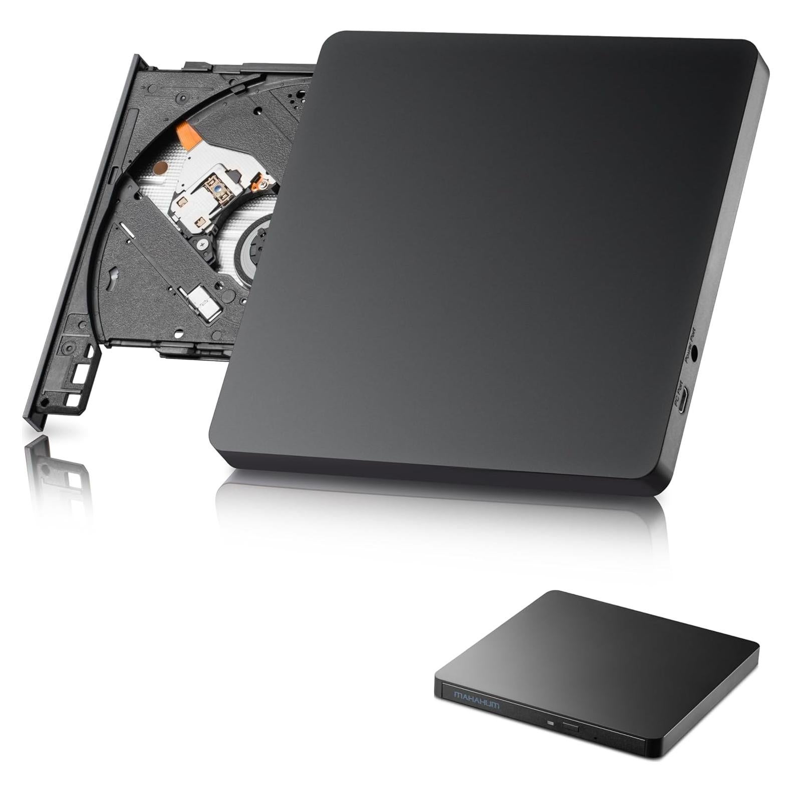 Unidad Externa de CD/DVD MAHAHUM USB 3.0 y USB-C 360g