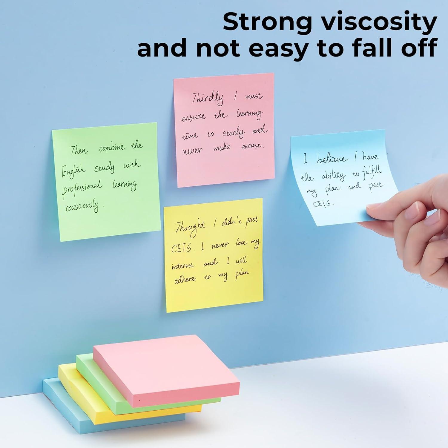 Notas Adhesivas M&G 7.62x7.62 cm, 400 Hojas, 4 Colores Brillantes