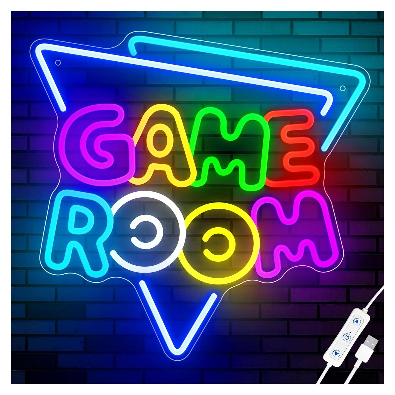 Luz de Neón LED Tokeneon para Sala de Juegos 33x31.75cm