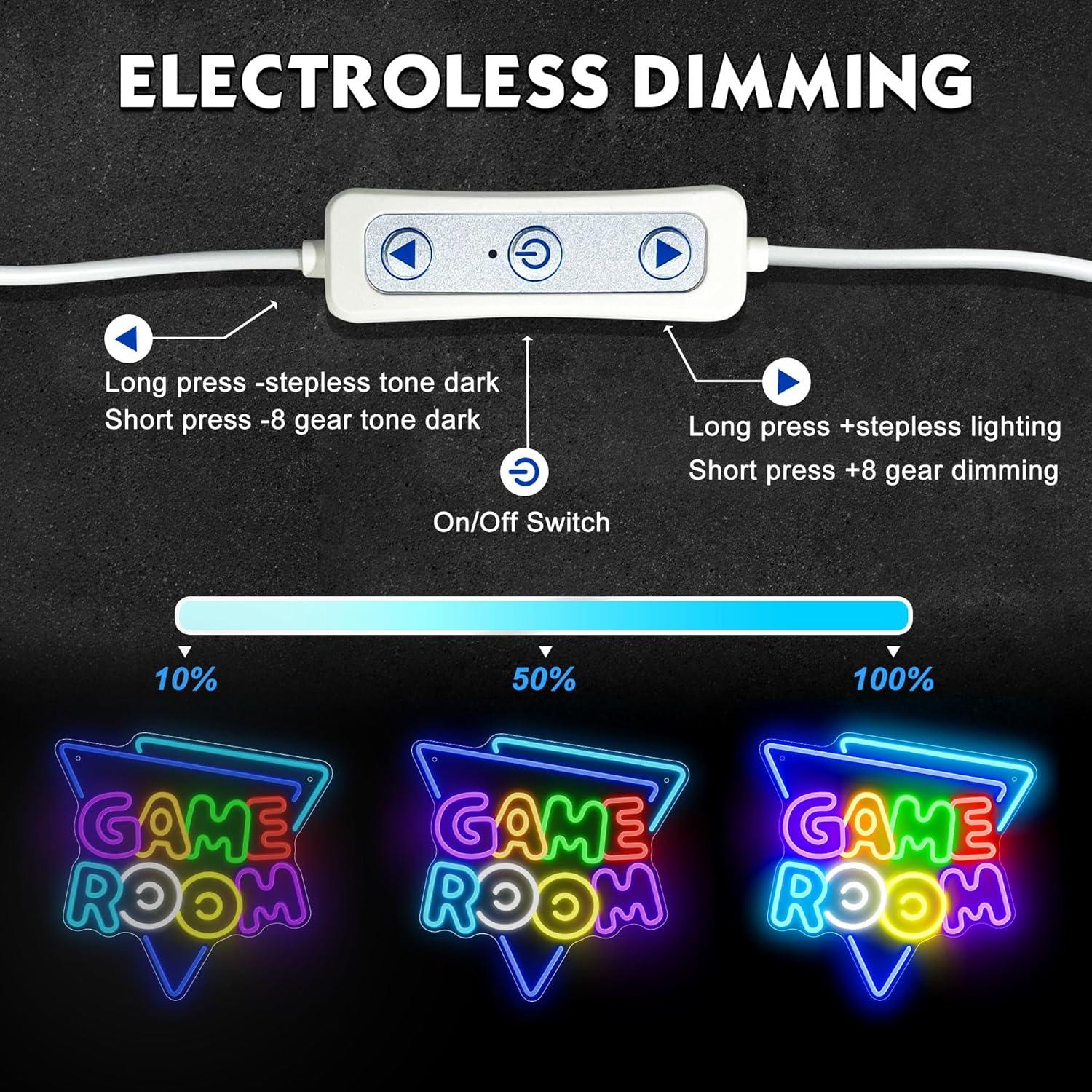 Luz de Neón LED Tokeneon para Sala de Juegos 33x31.75cm