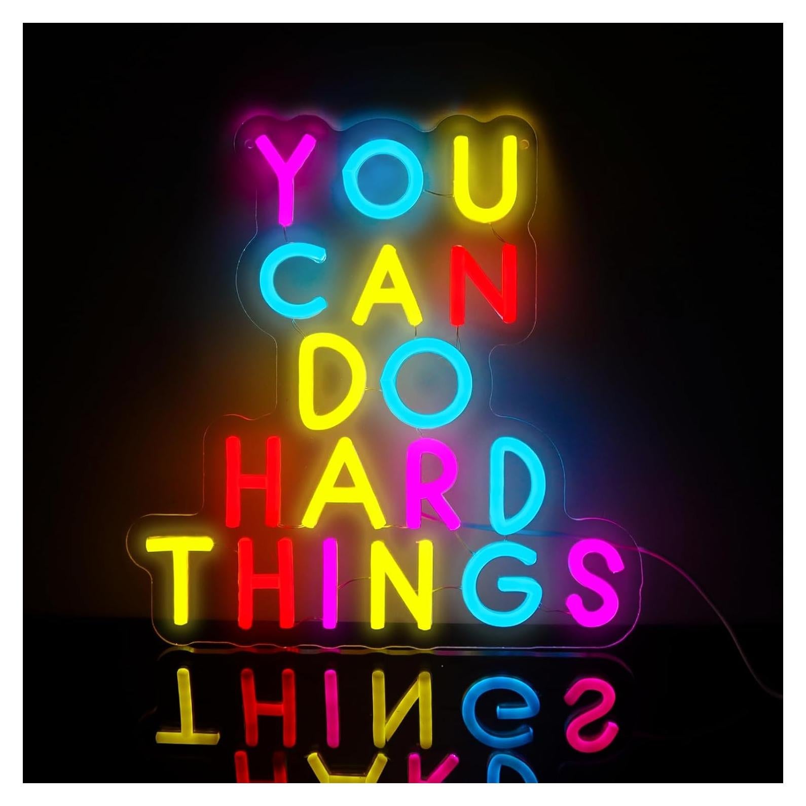 Luz Neón Dimmable WittyRhE 'Puedes Hacer Cosas Difíciles' 31.9x30.9cm