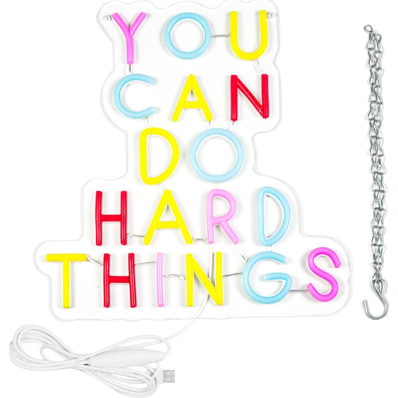 Luz Neón Dimmable WittyRhE 'Puedes Hacer Cosas Difíciles' 31.9x30.9cm